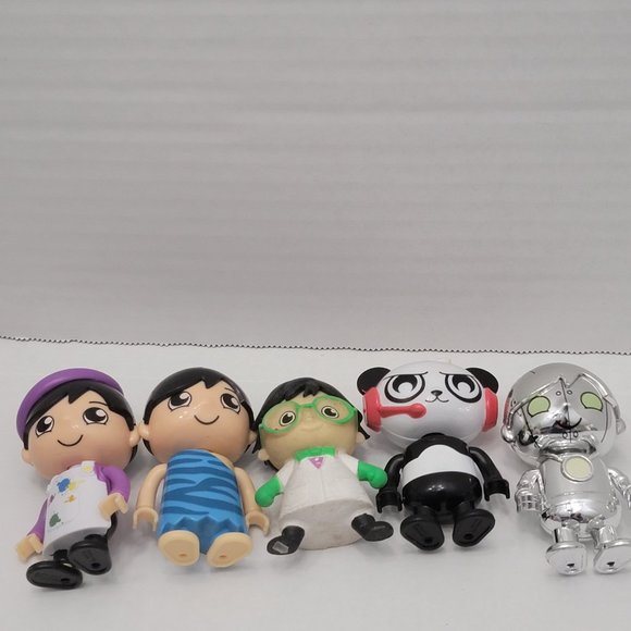 5 Ryans World Lot Figure Caveman Artist Painter Robo Pando Panda Combo Squishy - Picture 7 of 10